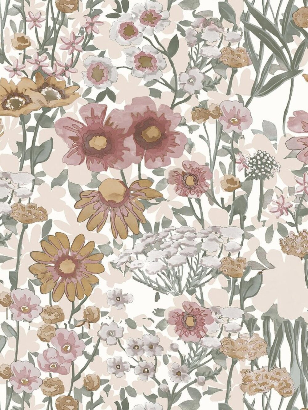 Peel and Stick Wallpaper Daisy Floral Wallpaper Self Adhesive